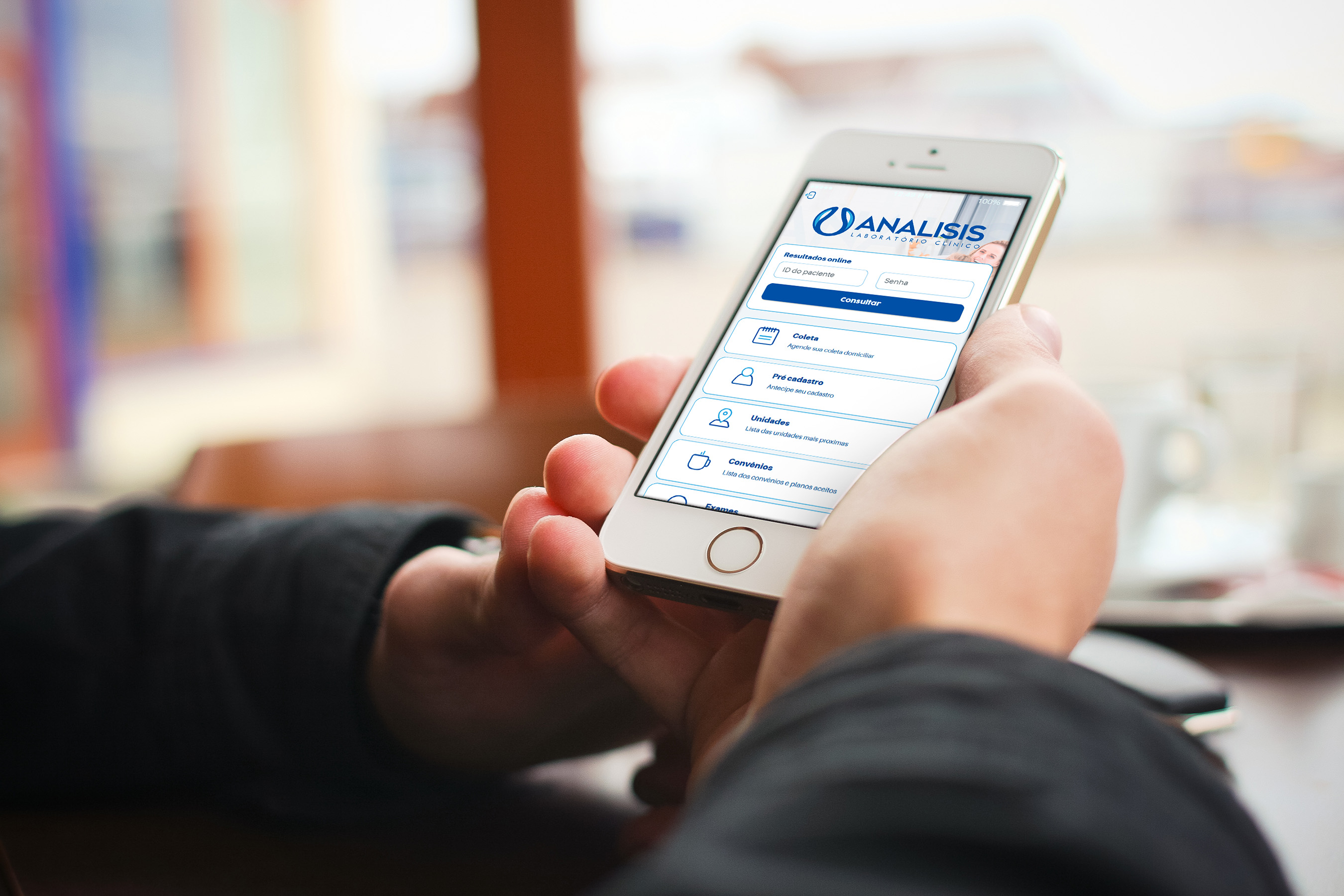 Aplicativo Análisis em smartphone